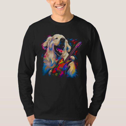 Great Pyrenees Dog Musician T-shirt (Voorkant)