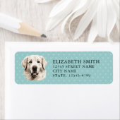 Great Pyrenees Dog Return-adreslabel Etiket (Insitu)