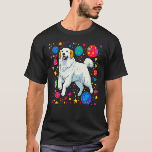 Great Pyrenees Dog Space T-shirt (Voorkant)