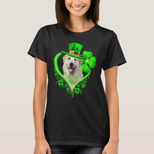 Great Pyrenees Dog St Patricks Day Lover Irish Sha T-shirt (Voorkant)