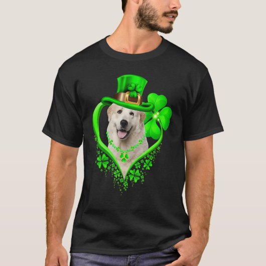 Great Pyrenees Dog St Patricks Day Lover Irish Sha T-shirt (Voorkant)
