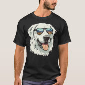 Great Pyrenees Dog Sunglasses T-shirt (Voorkant)