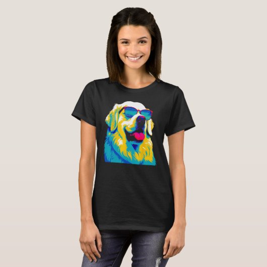 Great Pyrenees Dog Sunglasses T-shirt (Voorkant volledig)