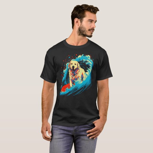 Great Pyrenees Dog Surf T-shirt (Voorkant volledig)