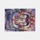 Great Pyrenees Dog Valentine's Day Fleece Deken (Voorkant (Horizontaal))