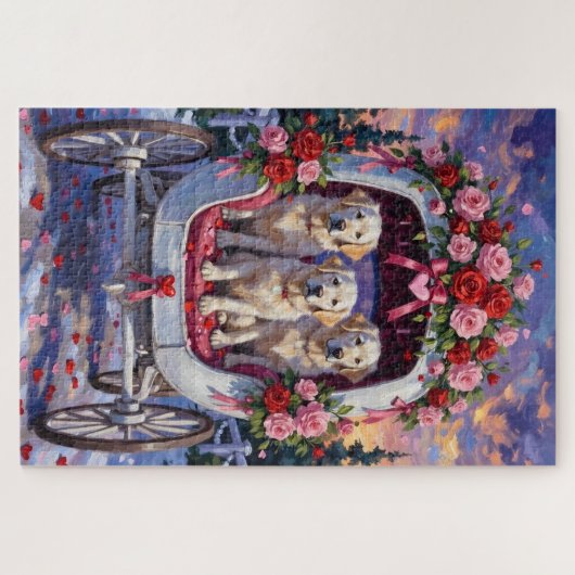 Great Pyrenees Dog Valentine's Day Legpuzzel (Horizontaal)