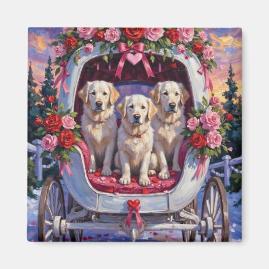 Great Pyrenees Dog Valentine's Day  Magneet (Voorkant)