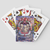 Great Pyrenees Dog Valentine's Day  Pokerkaarten (Achterkant)