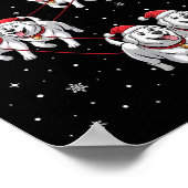 Great Pyrenees Dog Xmas Pajama Matching Santa Clau Poster (Hoek)