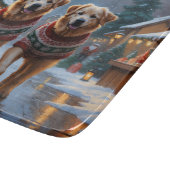 Great Pyrenees Dogs Christmas Snow Holiday  Snijplank (Hoek)