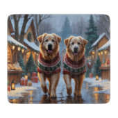 Great Pyrenees Dogs Christmas Snow Holiday  Snijplank (Voorkant)