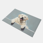 Great Pyrenees Doormat Art Deurmat (Schuin)
