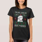Great Pyrenees Girl Cool Ugly Christmas for Dog Mo T-shirt (Voorkant)
