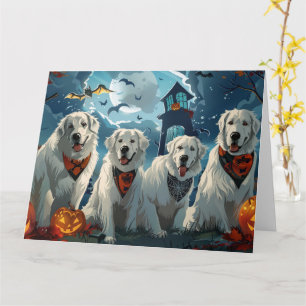 Great Pyrenees Halloween Griezelen Kaart
