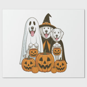 Great Pyrenees hond Geest Heks Halloween Matching Cadeaupapier