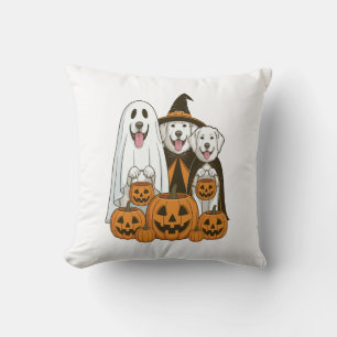 Great Pyrenees hond Geest Heks Halloween Matching Kussen