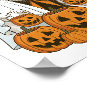 Great Pyrenees hond Geest Heks Halloween Matching Poster (Hoek)