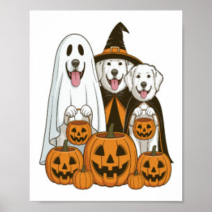 Great Pyrenees hond Geest Heks Halloween Matching  Poster