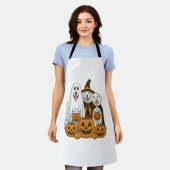 Great Pyrenees hond Geest Heks Halloween Matching Schort (Gedragen)