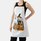 Great Pyrenees hond Geest Heks Halloween Matching Schort (Insitu)
