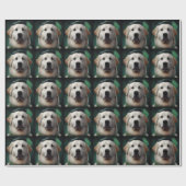 Great Pyrenees hond in St. Patrick's Day jurk Cadeaupapier (Vlak)