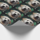 Great Pyrenees hond in St. Patrick's Day jurk Cadeaupapier (Hoek)