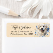 Great Pyrenees-honden retouradreslabel Etiket (Insitu)