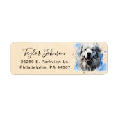 Great Pyrenees-honden retouradreslabel Etiket (Voorkant)