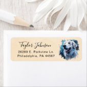 Great Pyrenees-honden retouradreslabel Etiket (Insitu)