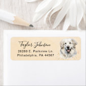 Great Pyrenees-honden retouradreslabel Etiket (Insitu)