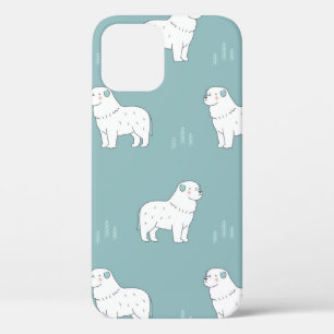 Great Pyrenees-hondenillustratie naadloos of Case-Mate iPhone Case