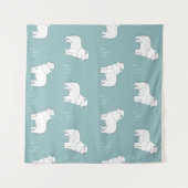  Great Pyrenees-hondenillustratie naadloos of Wandkleed (Voorkant (horizontaal))