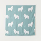  Great Pyrenees-hondenillustratie naadloos of Wandkleed (Voorkant)