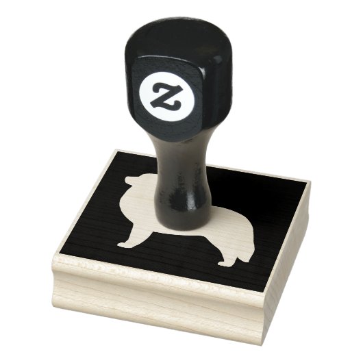 Great Pyrenees Hondenras Silhouette Rubberstempel (Stempel)