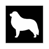 Great Pyrenees Hondenras Silhouette Rubberstempel (Afrduk)