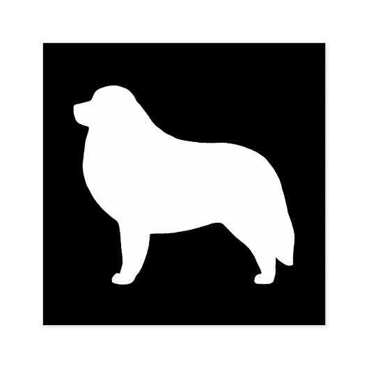 Great Pyrenees Hondenras Silhouette Rubberstempel (Afrduk)