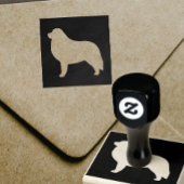 Great Pyrenees Hondenras Silhouette Rubberstempel
