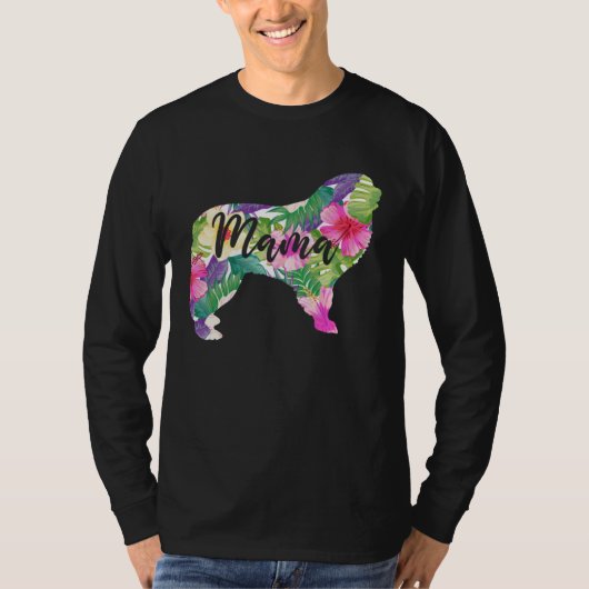 Great Pyrenees Mama Mom Flowers Mother s Day T-shirt (Voorkant)