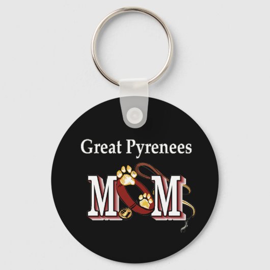 Great Pyrenees MOM Gifts Sleutelhanger (Voorkant)