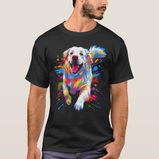 Great Pyrenees Pop Art T-shirt (Voorkant)