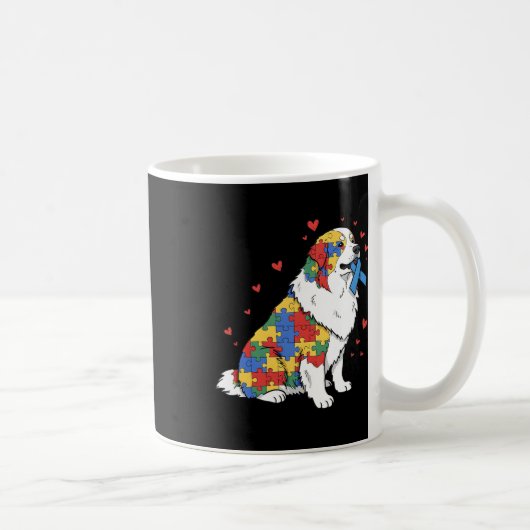 Great Pyrenees Puzzel Autisme Bewustzijn Autistisc Koffiemok (Rechts)