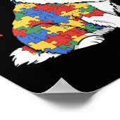 Great Pyrenees Puzzel Autisme Bewustzijn Autistisc Poster (Hoek)