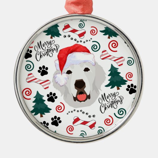 Great Pyrenees Santa Christmas Ornament Keepsake (Voorkant)