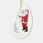 Great Pyrenees Santa Ornament (Links)