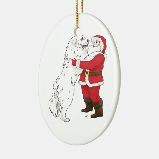 Great Pyrenees Santa Ornament (Links)