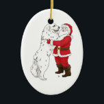 Great Pyrenees Santa Ornament<br><div class="desc">Iedereen die zijn huis deelt met een Grote Pyreneeën weet hoe iemand die de schoorsteen omgaat,  wordt verwelkomd ~ de ultieme kerstcadeautje voor de hond! Deze griezelige reuzenboomversiering zal een familievriendelijke favoriet worden.</div>