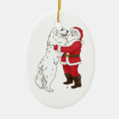 Great Pyrenees Santa Ornament (Voorkant)