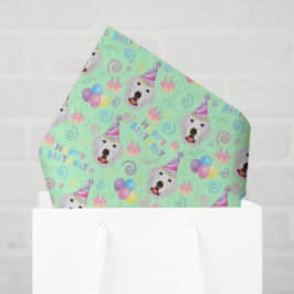 Great Pyrenees Tissue Paper in Green Tissuepapier
