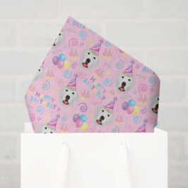 Great Pyrenees Tissue Paper in Pink Tissuepapier