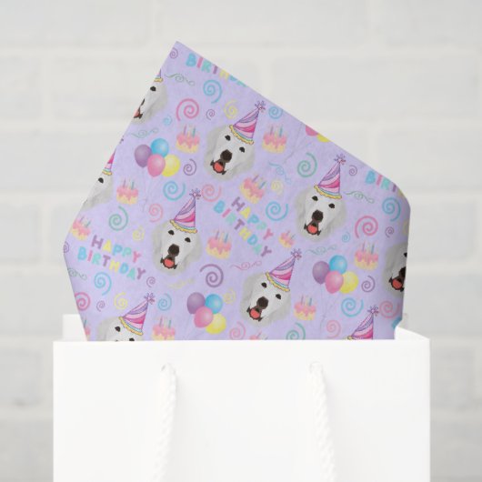 Great Pyrenees Tissue Paper in Purple Tissuepapier (Cadeauzakje)